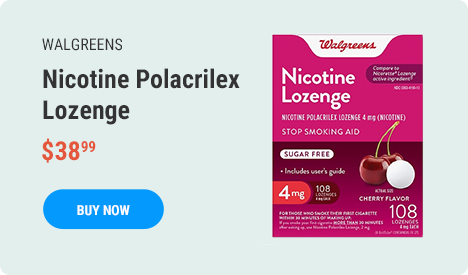 Nicotine Polacrilex Lozenge, Sugar Free, 4mg Cherry108.0ea